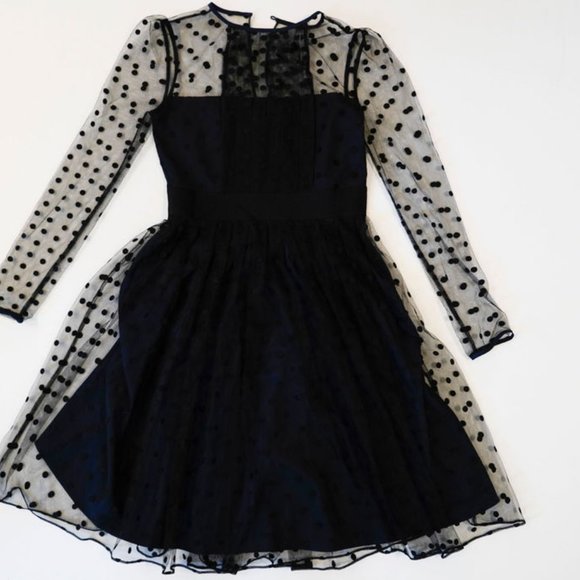 Alice by Temperley Navy & Black Polka Dot Dress - Picture 2 of 4